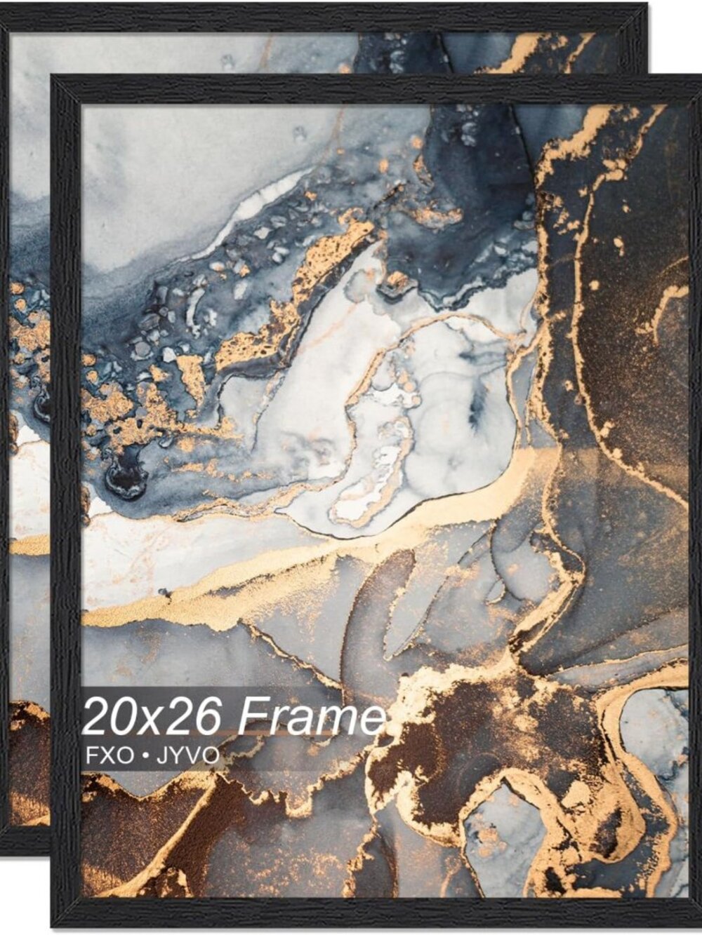 Set of 2 Black 20x26 Picture Frames - Stylish Wall Decor for Home & Office
